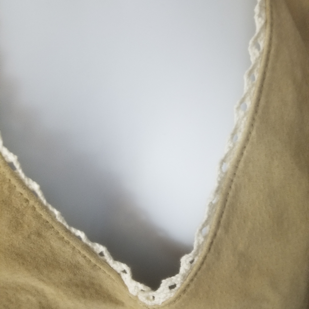 Wilson's Leather XL Suede Halter Top crochet trim - Picture 6 of 8